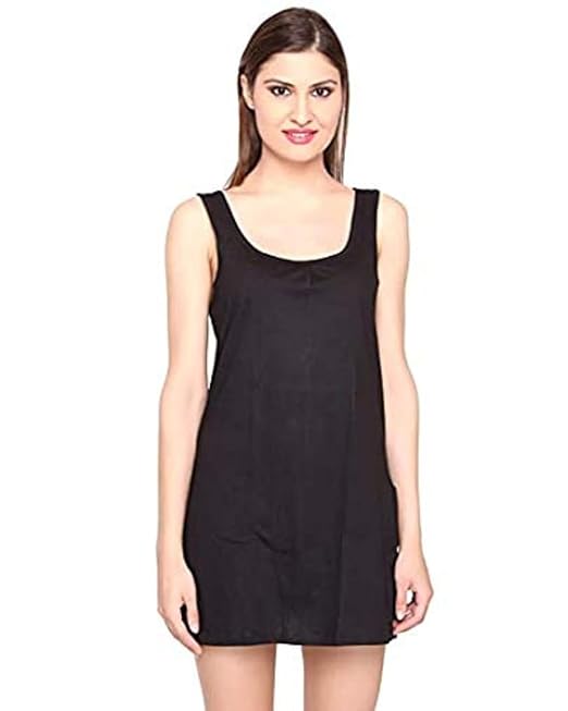 Cotton  Short Length Camisole In Black