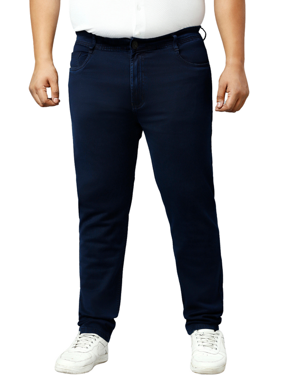 Men's Plus Size Denim Jeans In Navy Blue