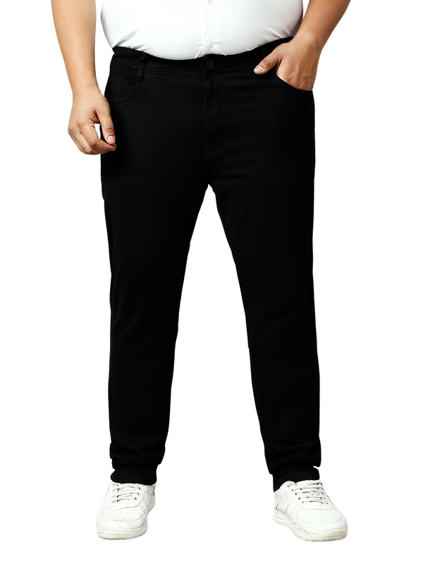 Men's Plus Size Denim Jeans In Black