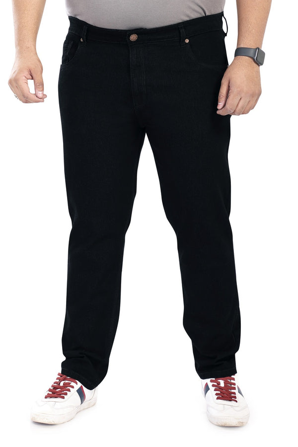 Men's Relaxed Plus Size Denim Jeans In Black