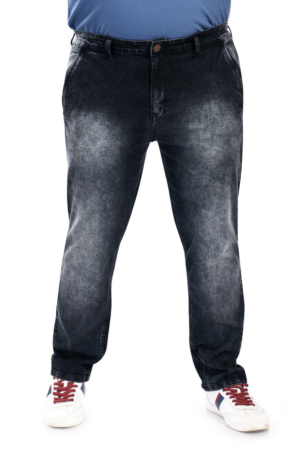 Men's Relaxed Plus Size Denim Jeans In Fadded Dark grey