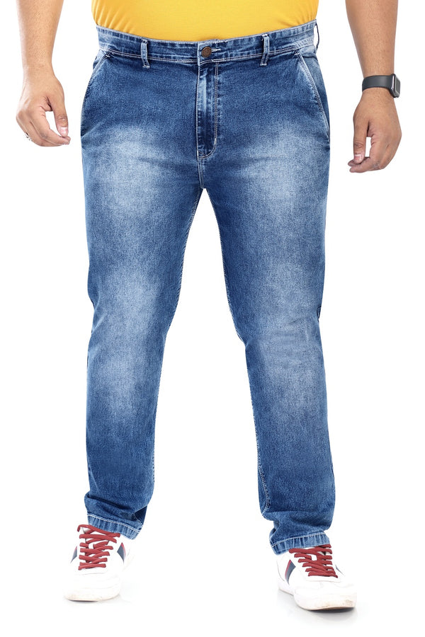 Men's Relaxed Plus Size Denim Jeans In Fadded Dark Blue