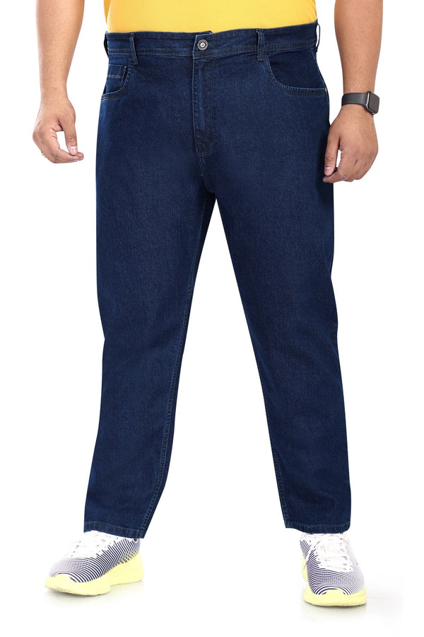 Men's Relaxed Plus Size Denim Jeans In Dark Blue